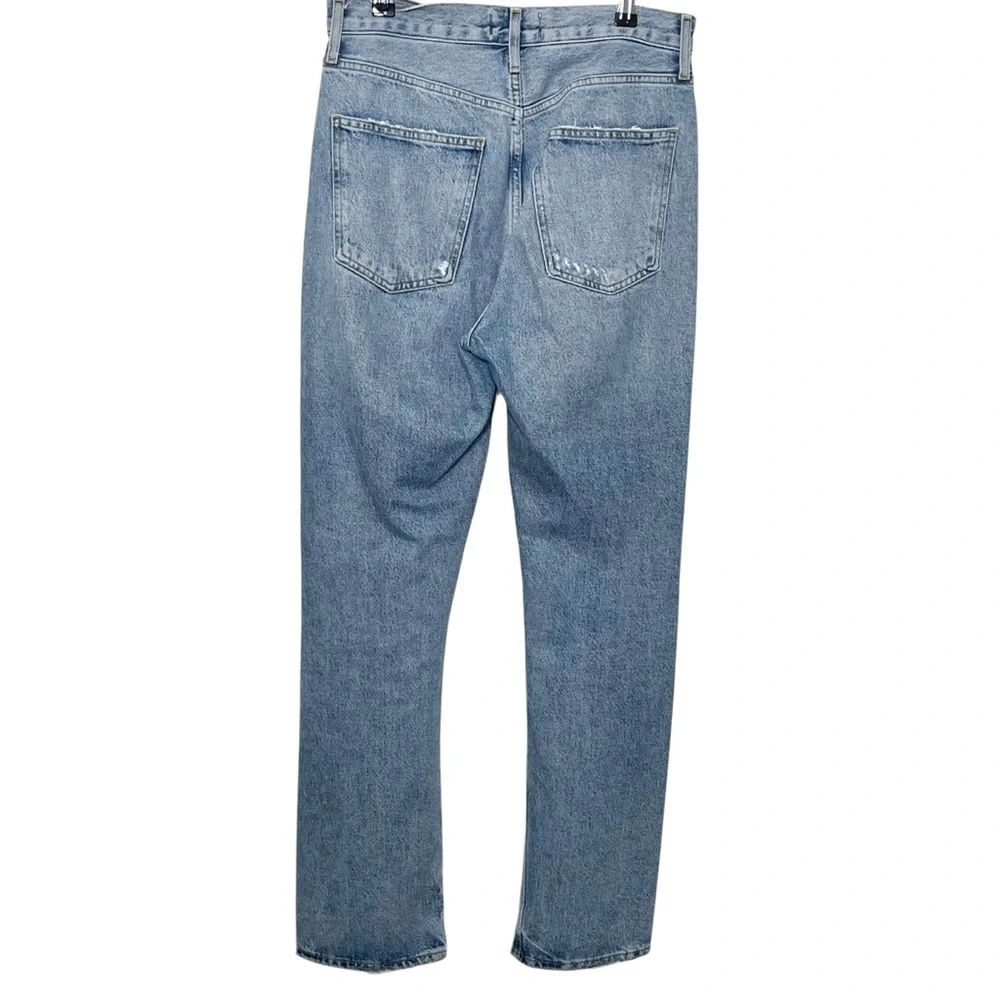 AGOLDE 90s High Rise Straight Jeans Women’s 27 Blue Casual Streetwear Distressed - Picture 5 of 14